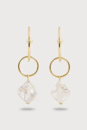 Pearl Multi Hoop Earrings