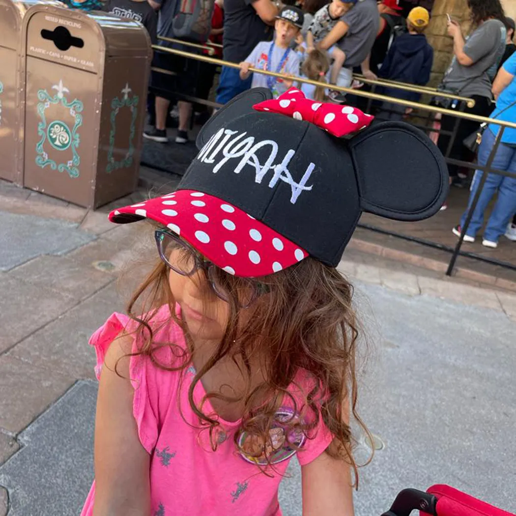 Personalized Kids or Adults Baseball Cap with 3D Ears - Minnie