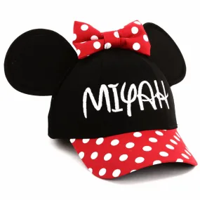 Personalized Kids or Adults Baseball Cap with 3D Ears - Minnie