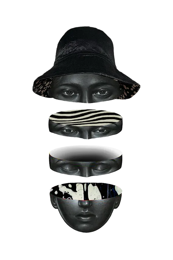 Phantasmagoria reversible bucket hat