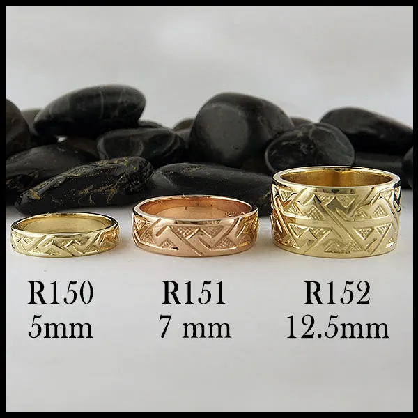 Pictish Key Pattern Ring in Gold