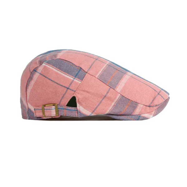 Pink British Plaid Beret 粉色英倫格子貝雷帽 KCHT2246