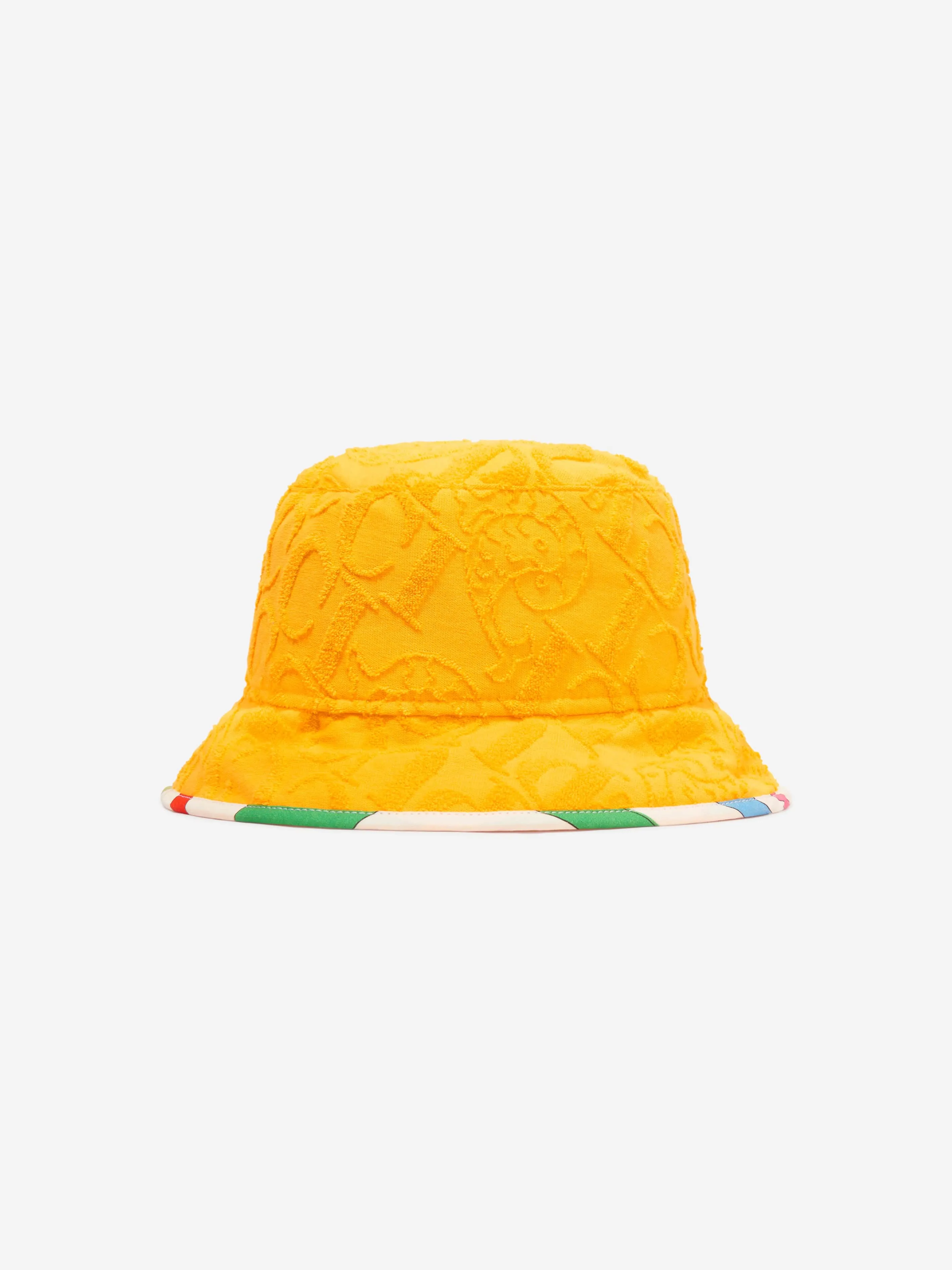 Pucci Girls Marmo Trim Bucket Hat in Yellow