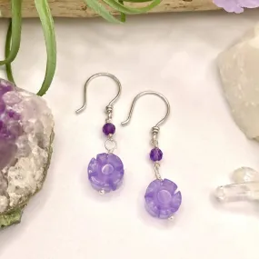 Purple Daisy Earrings