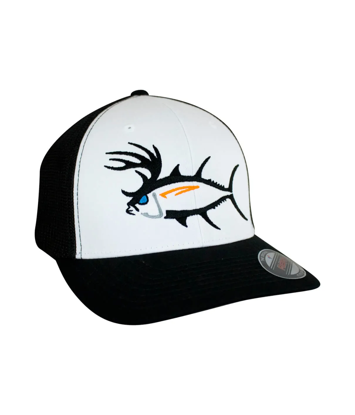 "Buck-Eye" Black & White Unisex Meshback Flexfit Hat