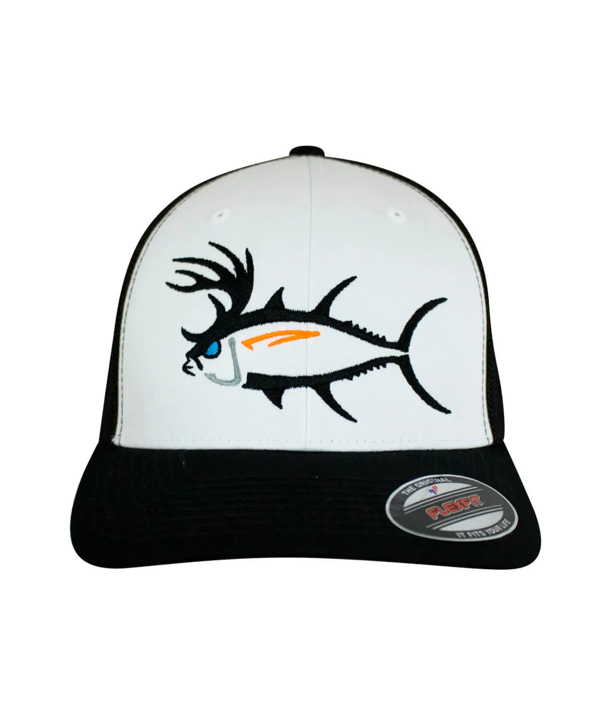 "Buck-Eye" Black & White Unisex Meshback Flexfit Hat