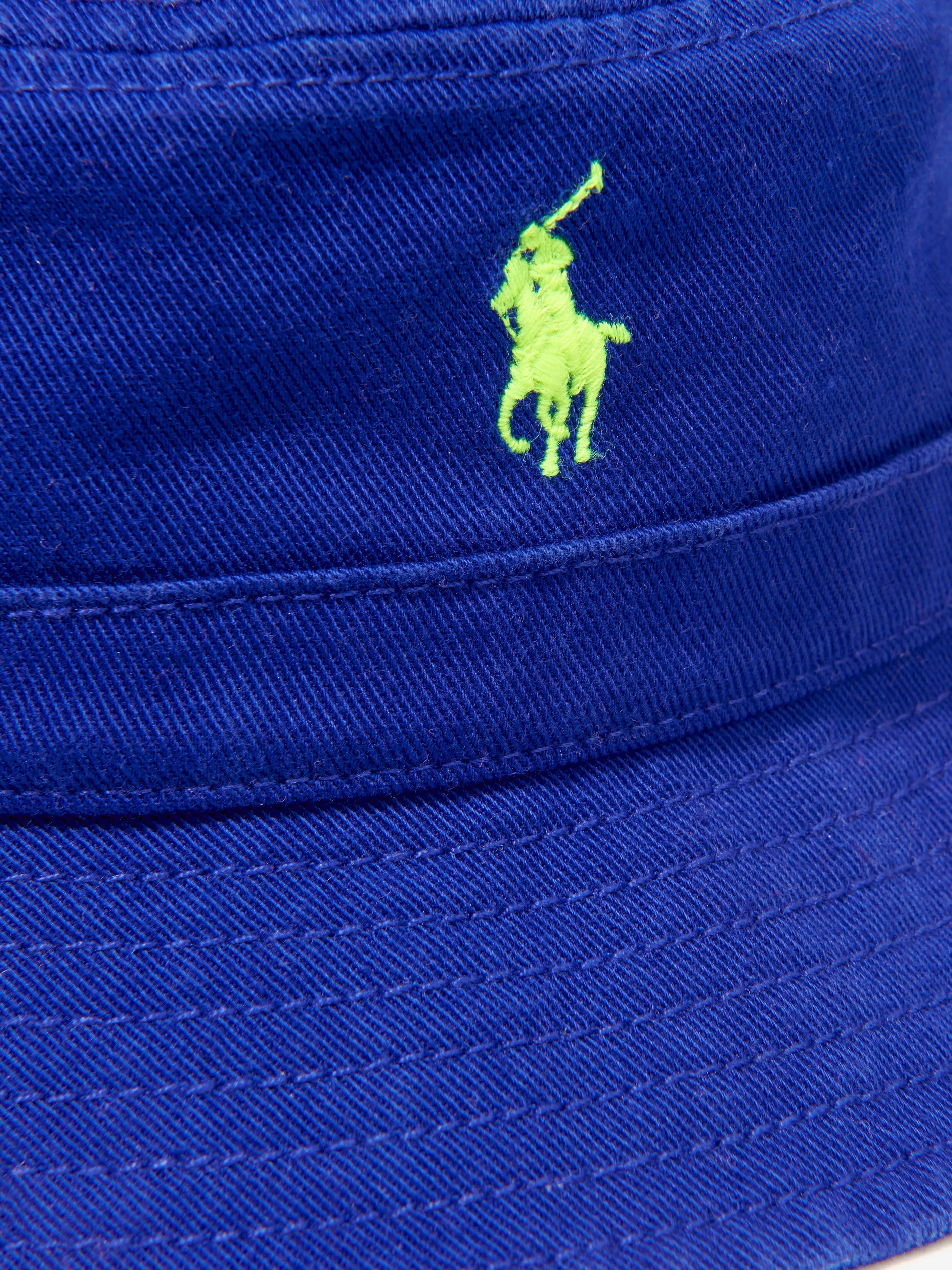 Ralph Lauren Baby Logo Bucket Hat in Blue