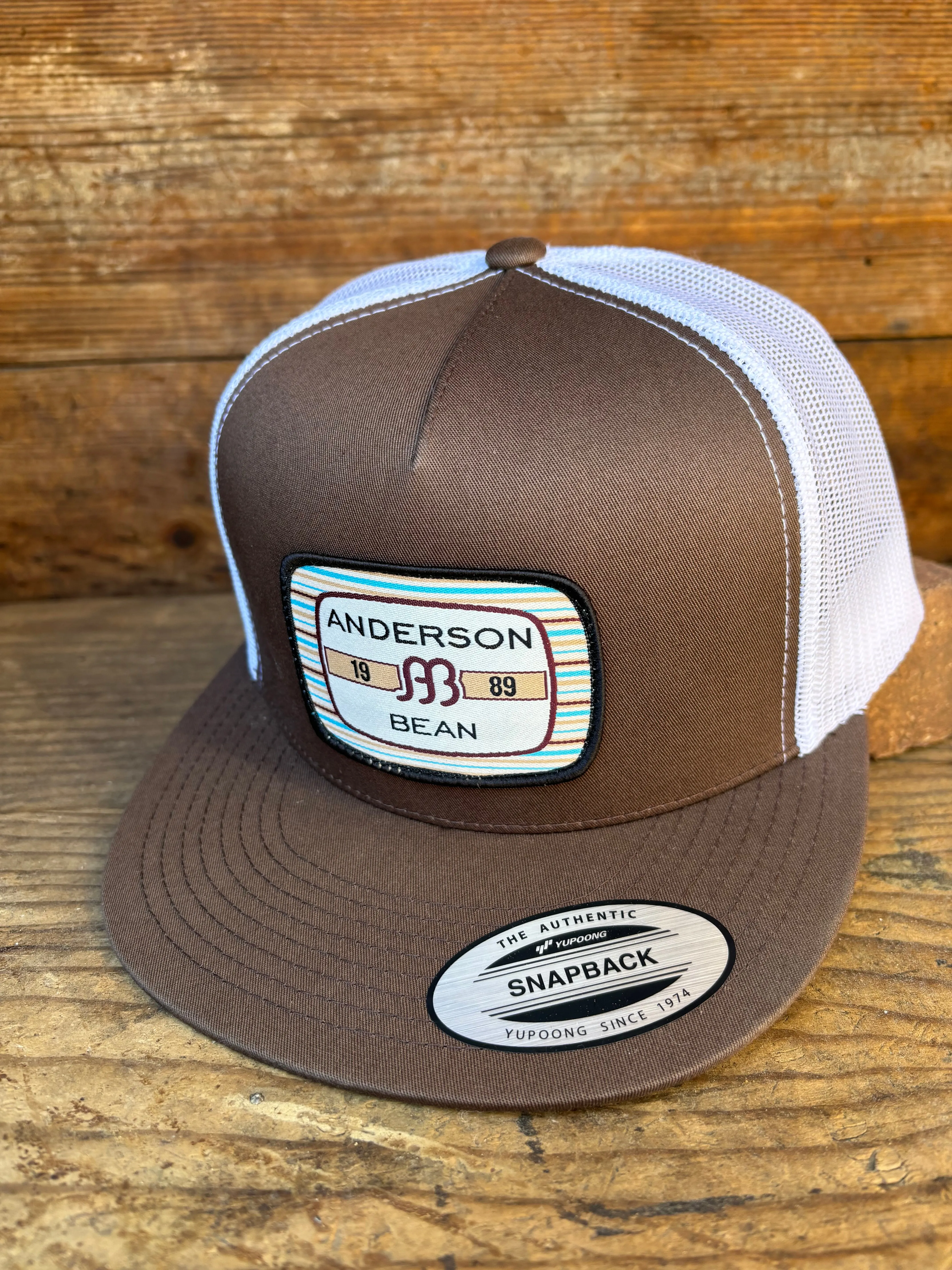 Red Dirt Hat Co. Brown Anderson Bean 1989 Stripes 5 Panel Snapback Hat RDHC-459