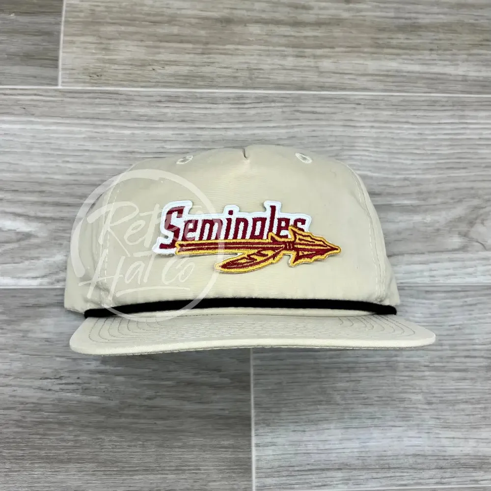 Retro Florida State / FSU Seminoles Patch on Retro Rope Hat