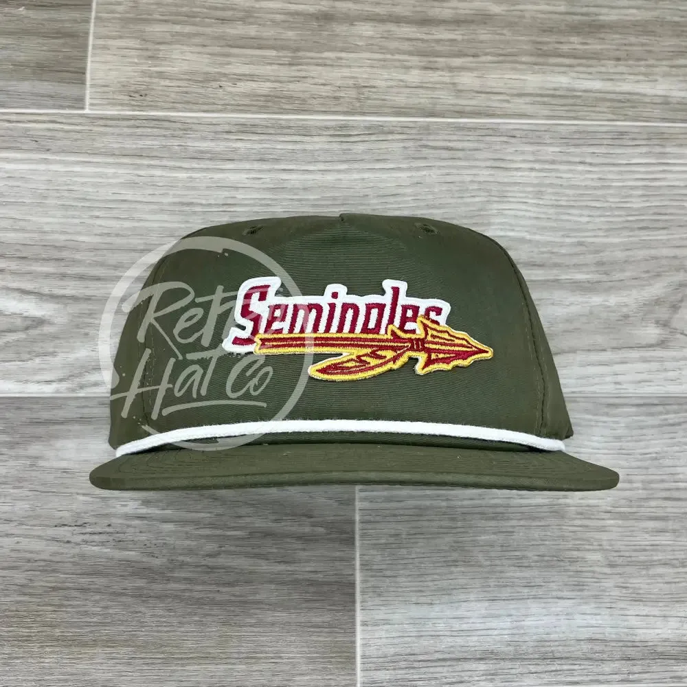 Retro Florida State / FSU Seminoles Patch on Retro Rope Hat