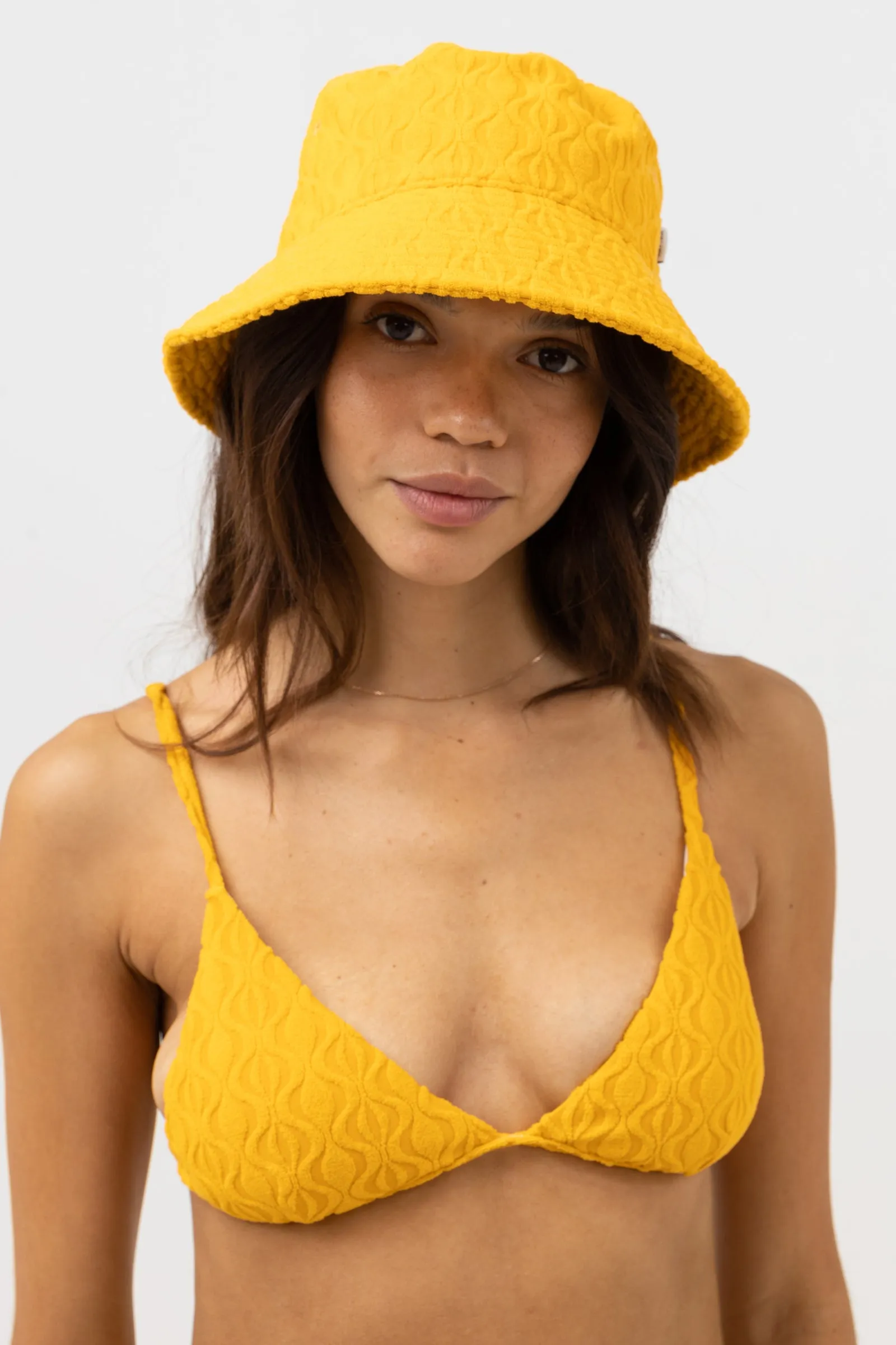 Ripple Terry Bucket Hat Golden