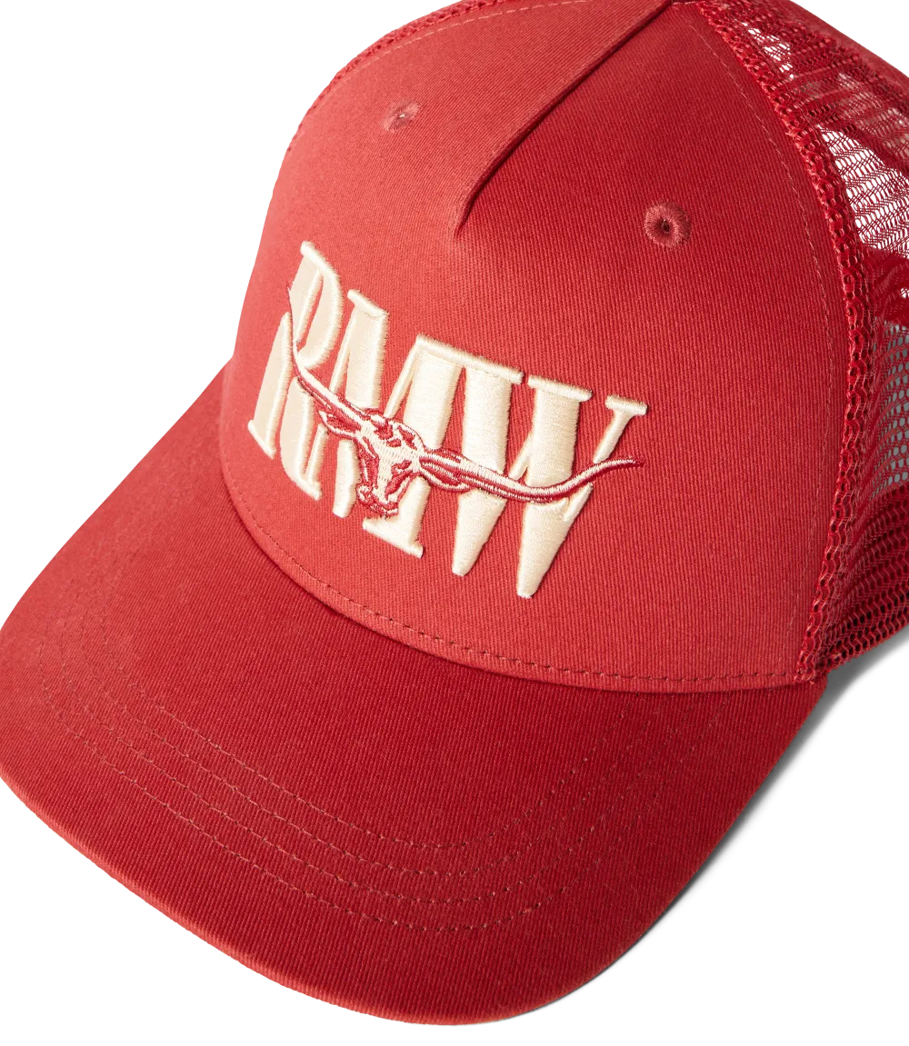 R.M.Williams - RMW Steers Head Trucker Cap - Red