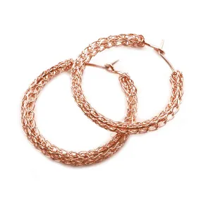 Rose Gold hoop earrings , medium hoops