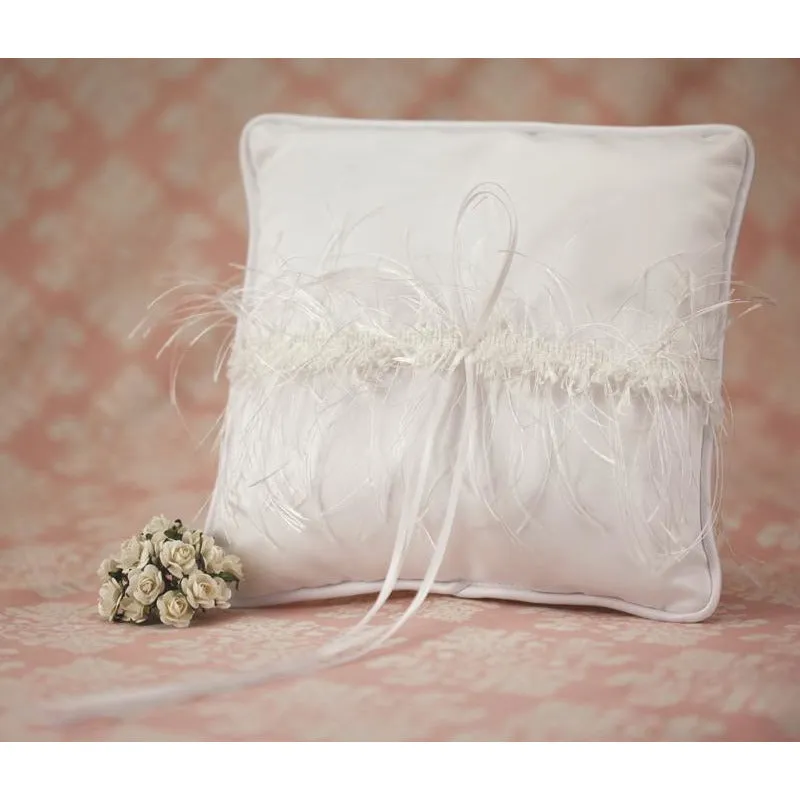 Satin and Silk Trim Wedding Ring Bearer Pillow