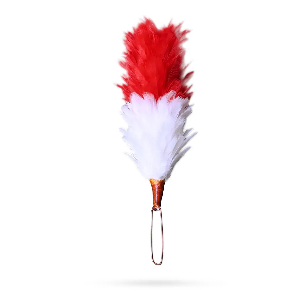 Scottish Traditional Glengarry Hat Feather Hackle Red Over White