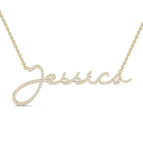 Script Diamond Name Necklace