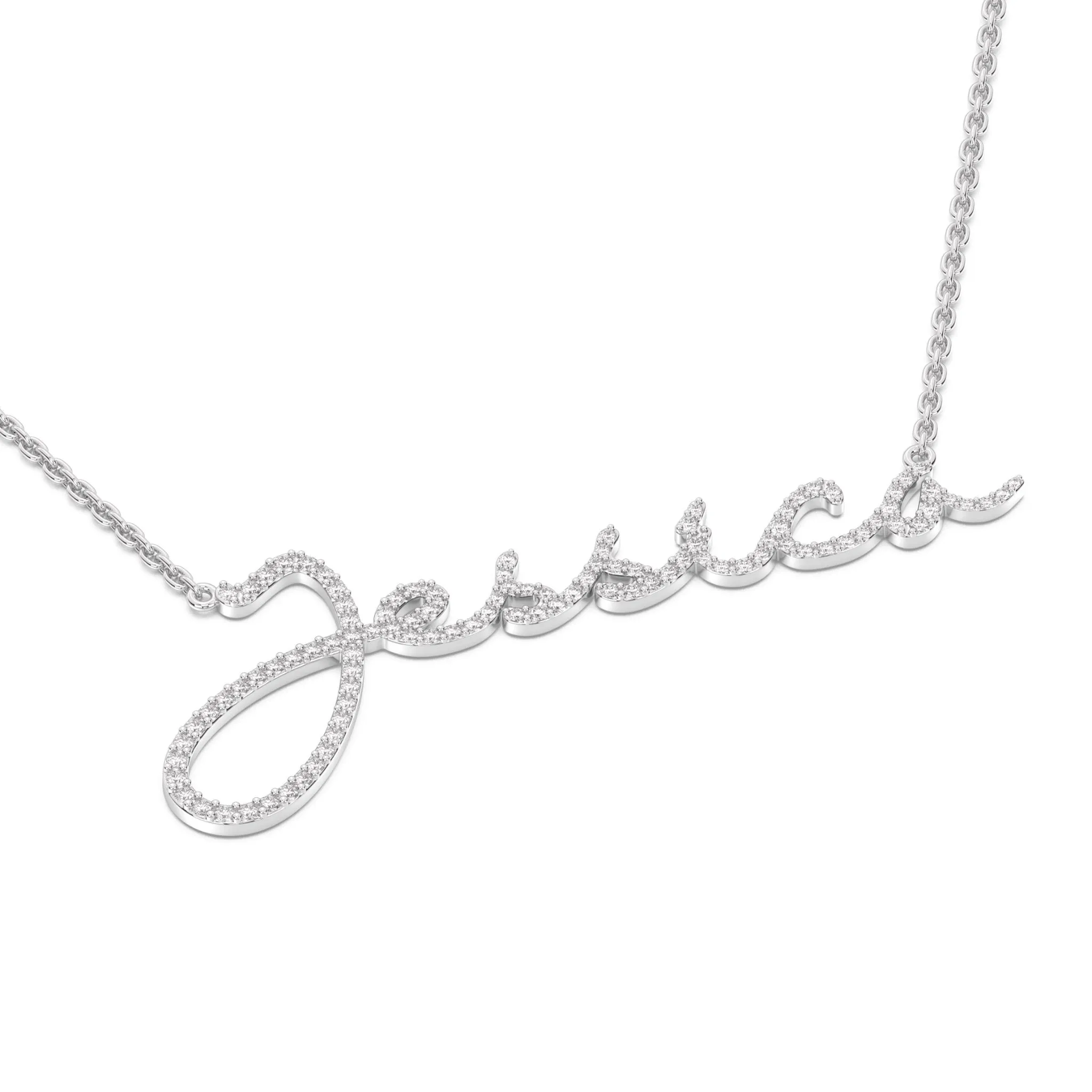 Script Diamond Name Necklace