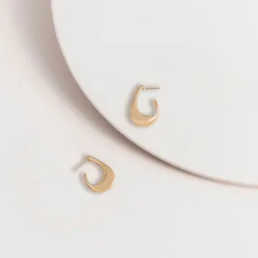 Sculptural Hoop Earrings - Gold