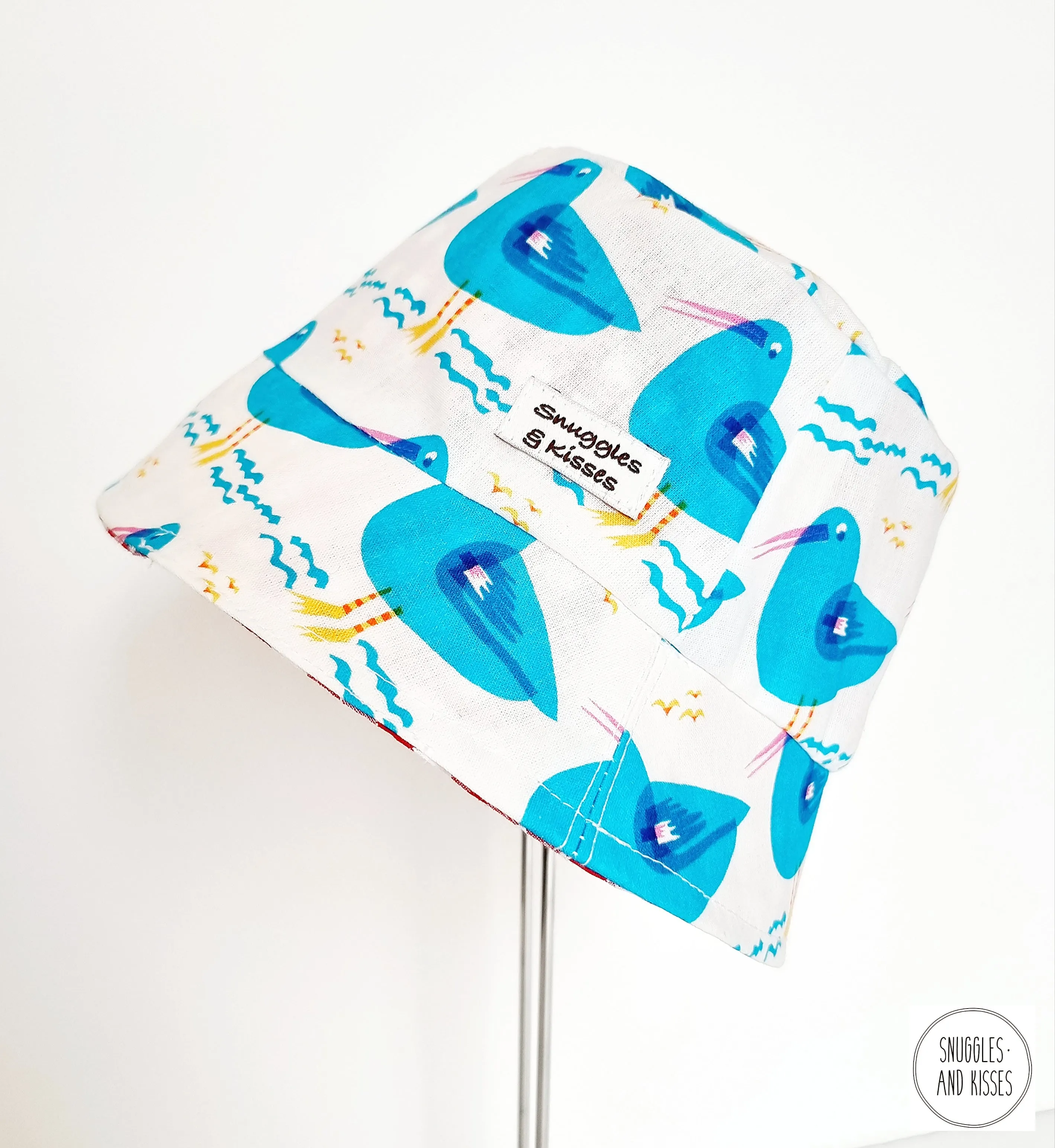 Seagull Print Reversible Sunhat-Bucket Style..New!