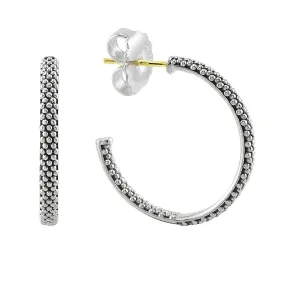 Signature Caviar Beaded Hoop Earrings