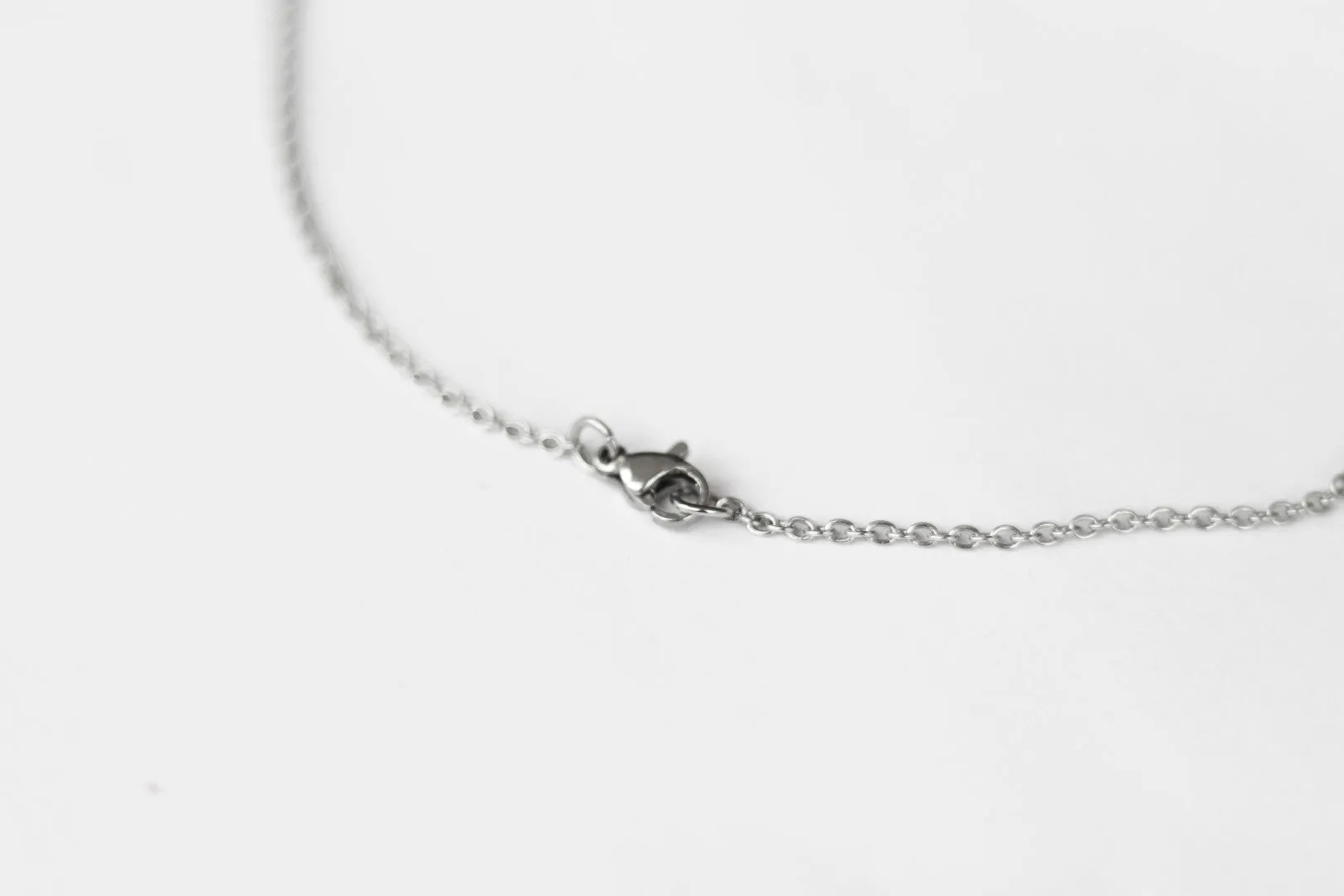 Silver bead chain necklace for men, waterproof jewelry, gift for him