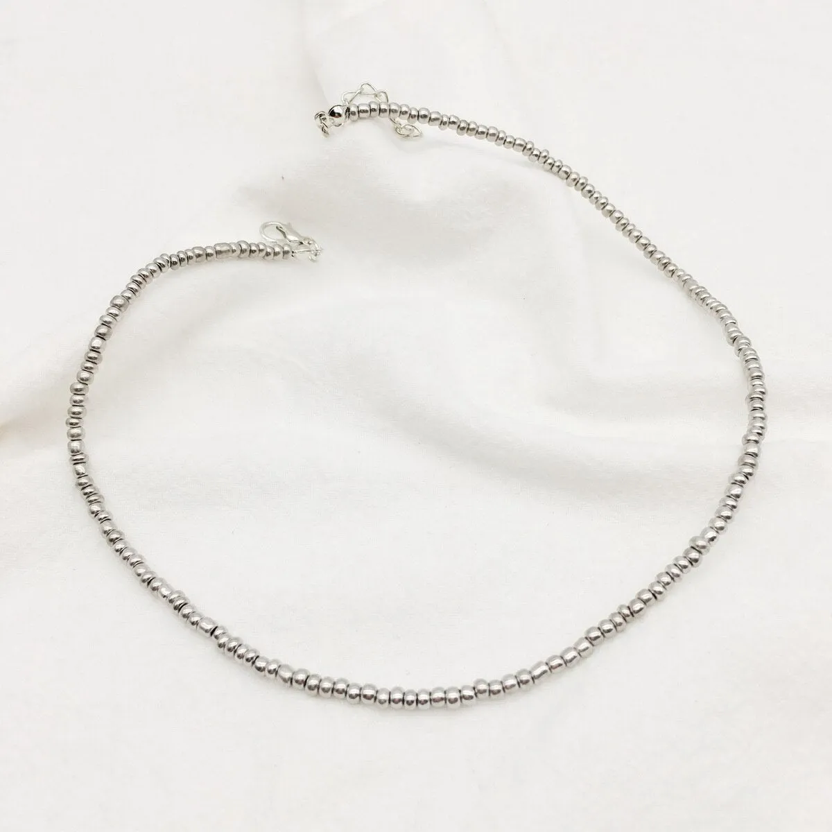 Silver Color beads Choker Female Necklace Bohemia Drop shipping Delicate Short Clavicle Necklace Women Jewelry For Women Girls