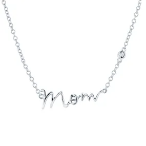 Silver Mom Diamond Necklace