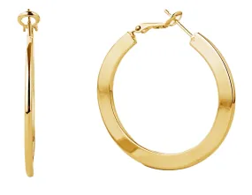 SJE310007 14K Gold Metal Omega Closure Hoops