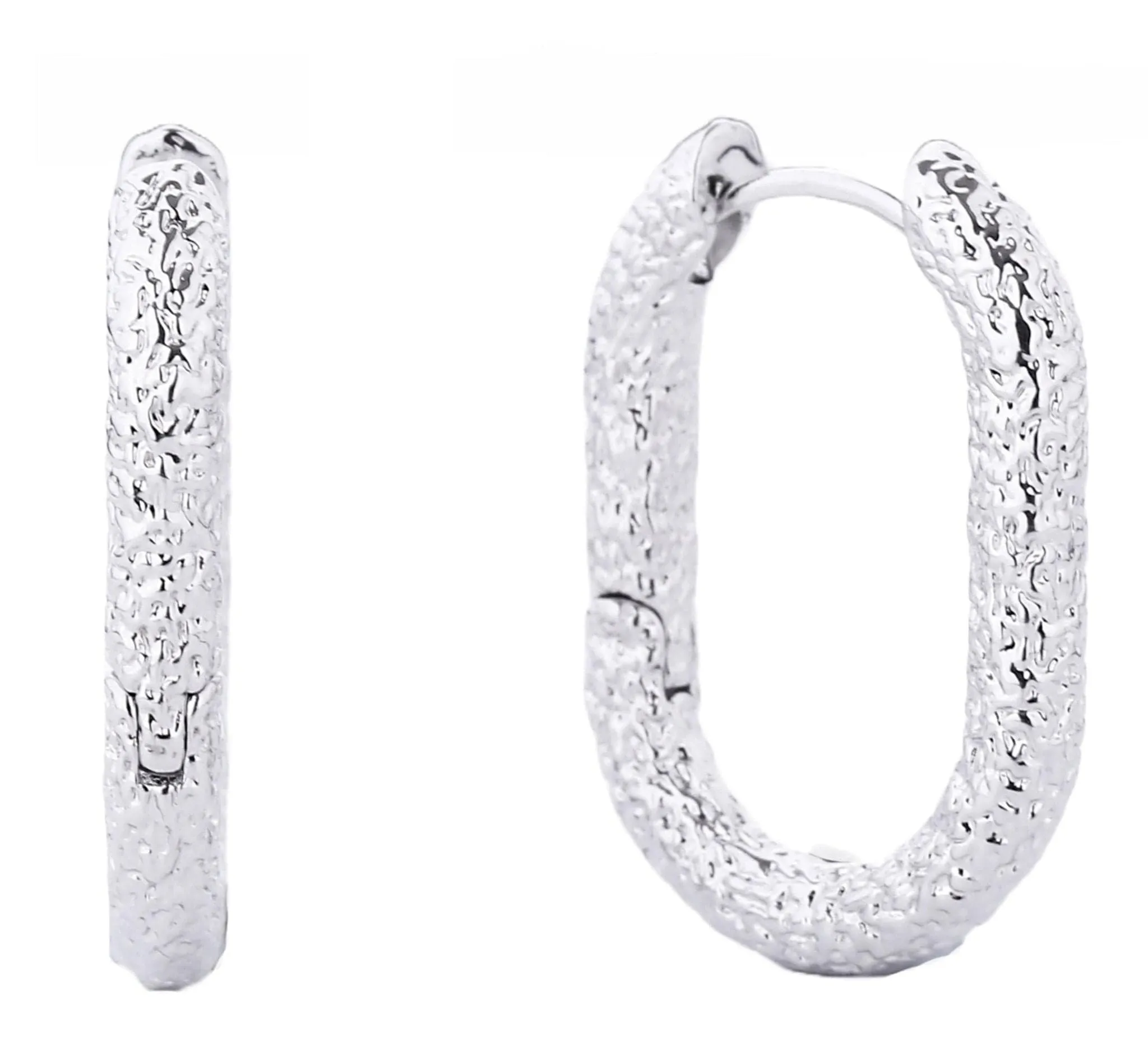 SJE310274 14K Dipped Hoop Oval Earrings