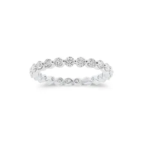 Small Single-Prong Diamond Eternity Ring