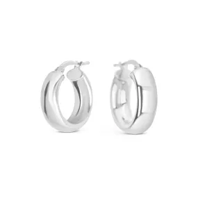 Solid Silver Chunky Hoop Earrings