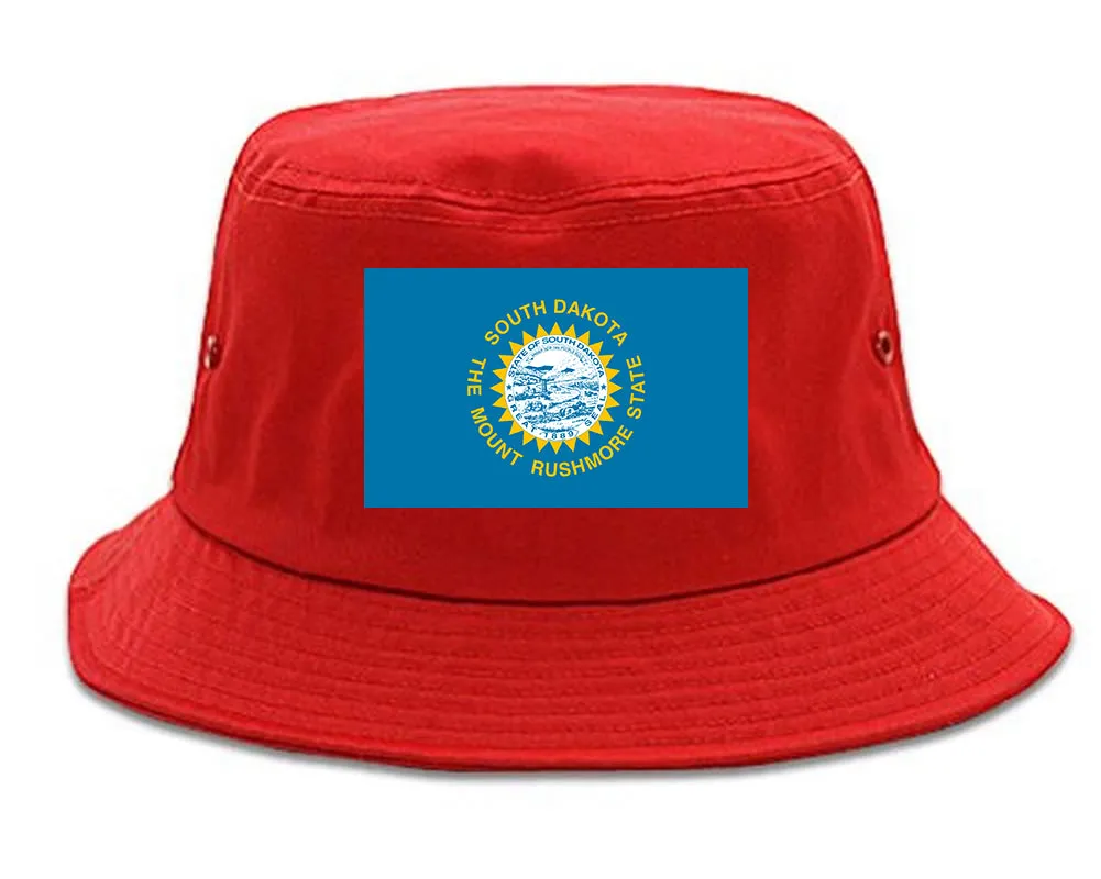 South Dakota State Flag SD Chest Mens Bucket Hat