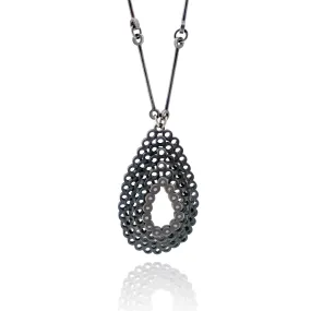 Stacked Diamond Teardrop Necklace