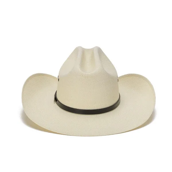 Stampede Hats - 50X Bangora Straw Western Hat with Criss Cross Stud Trim