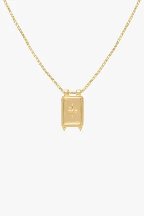 Star gazing necklace gold plated