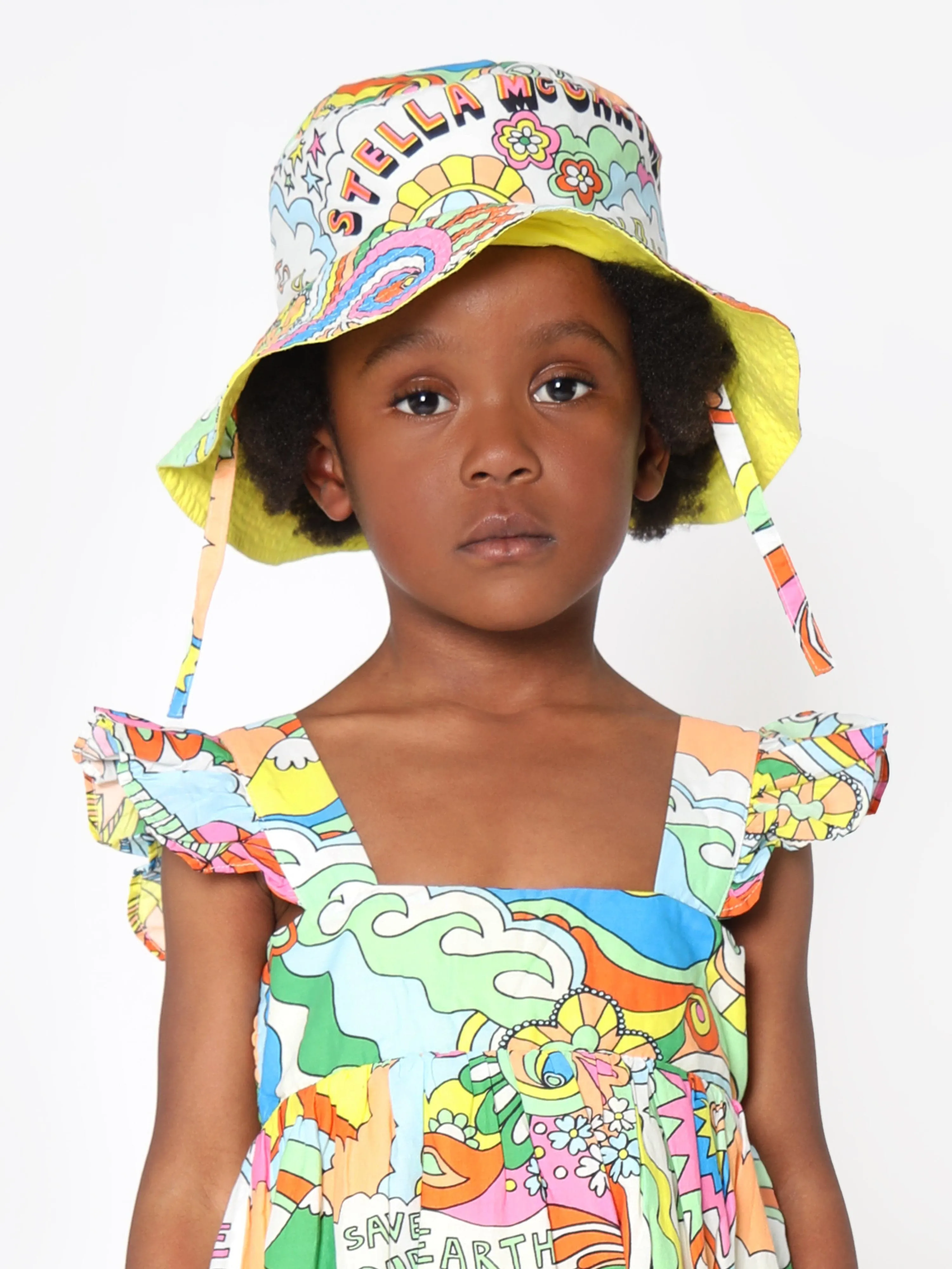 Stella McCartney Girls Bucket Hat in Multicoolur