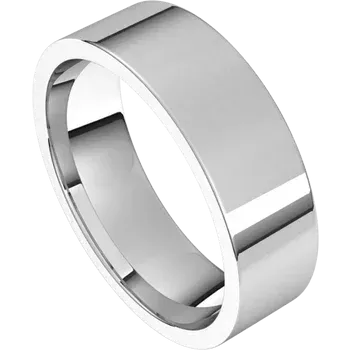 Sterling Silver 6mm Flat Shape Light  Comfort Fit Band