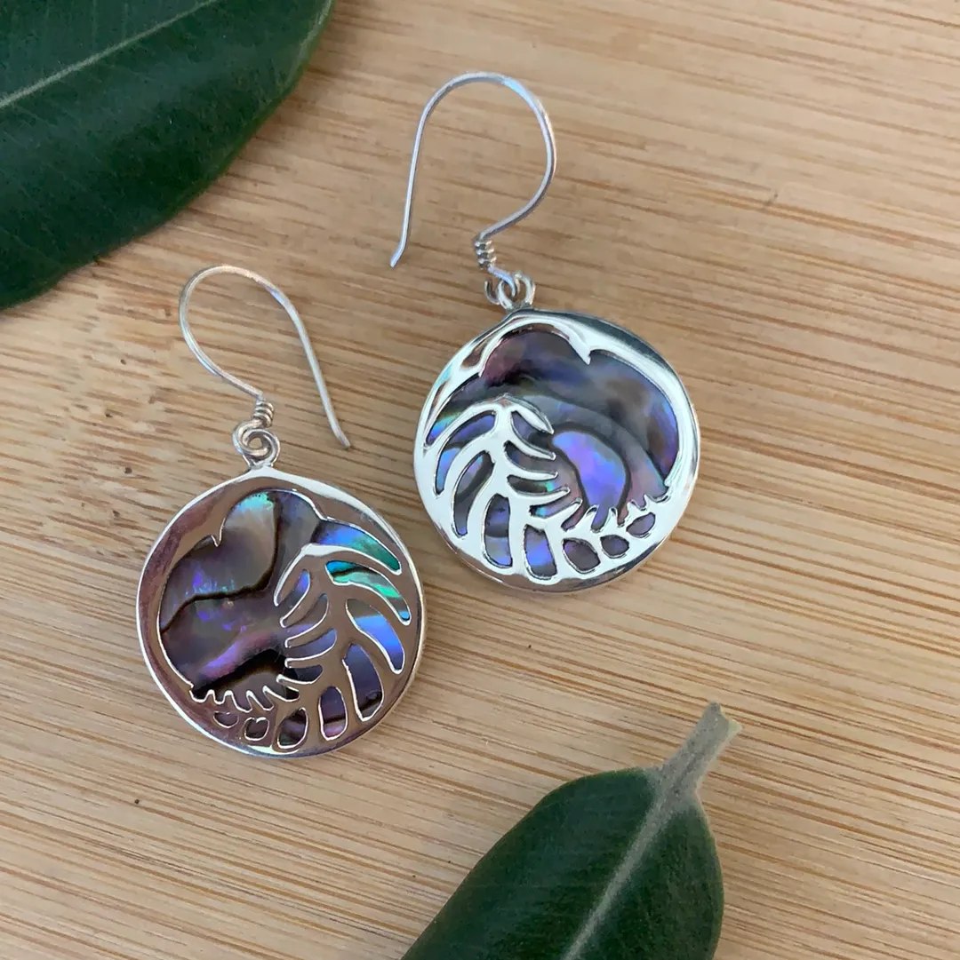 Sterling Silver Kiwi with Silver Fern Earrings