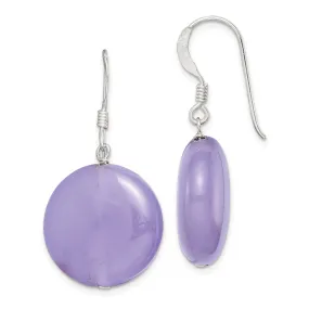 Sterling Silver Lavender Jade Drop Earrings