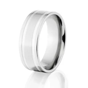 Stunning Cobalt Wedding Band, USA Made Mens Wedding Band & Ring - Cobalt-Chrome-Ring