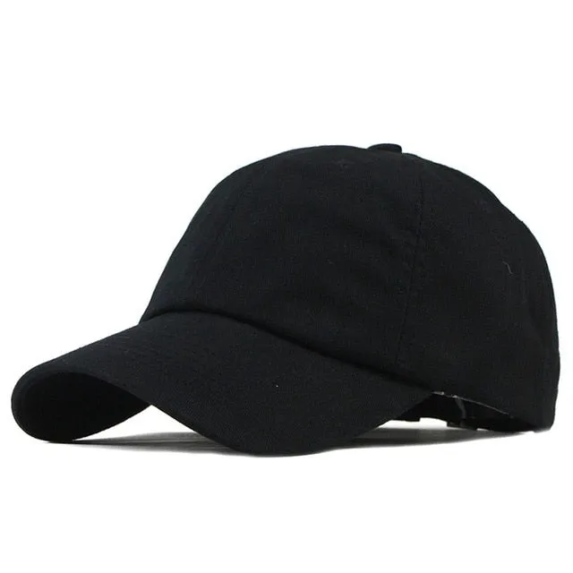 Summer Solid Color Cotton Snapback Baseball Cap