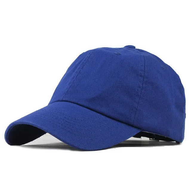 Summer Solid Color Cotton Snapback Baseball Cap