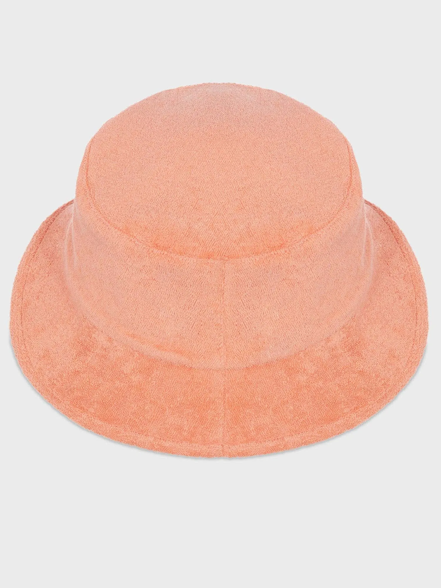 Summer Towelling Bucket Hat—peach perfect