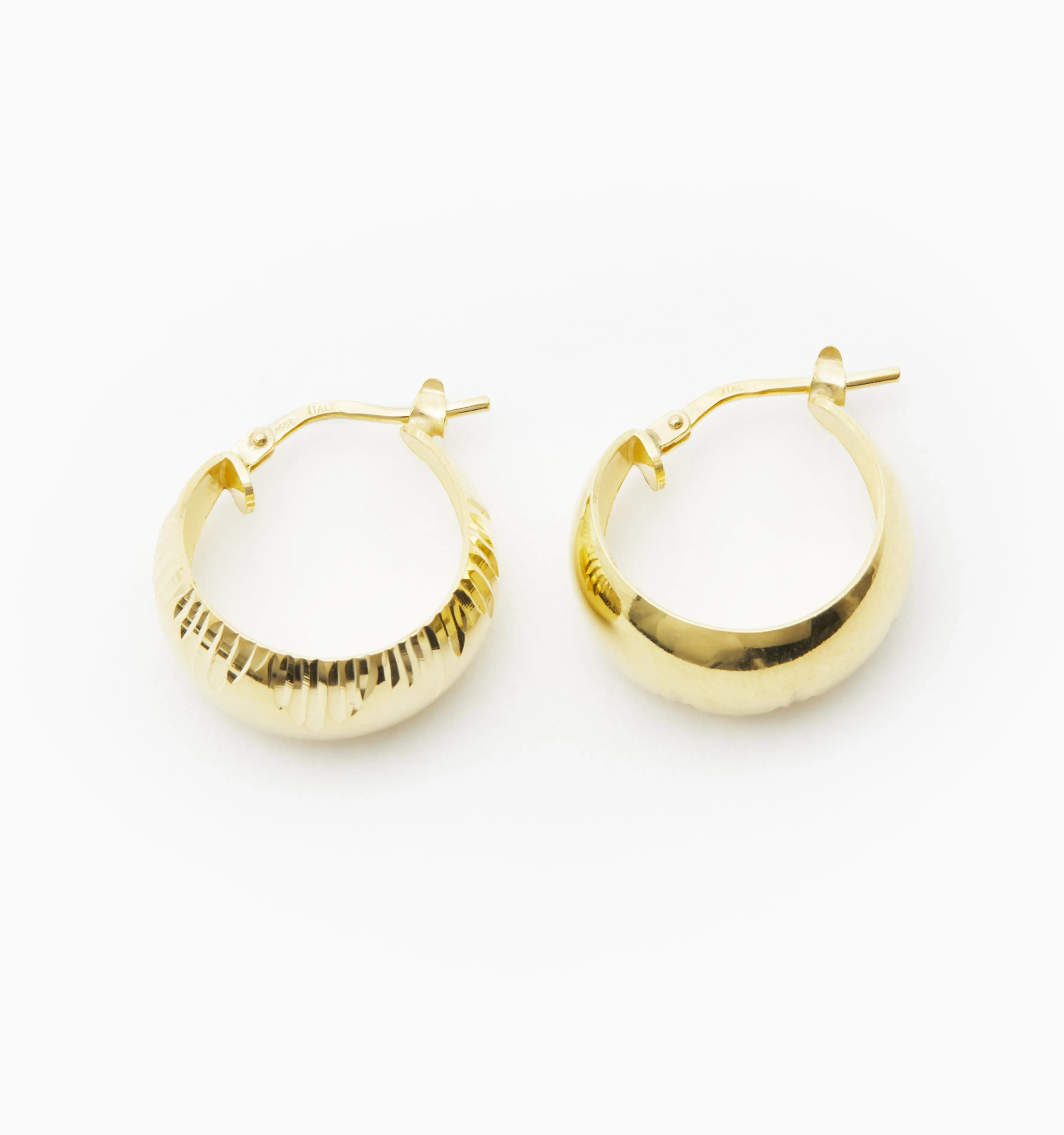 Sunburst Round Hoop Earrings