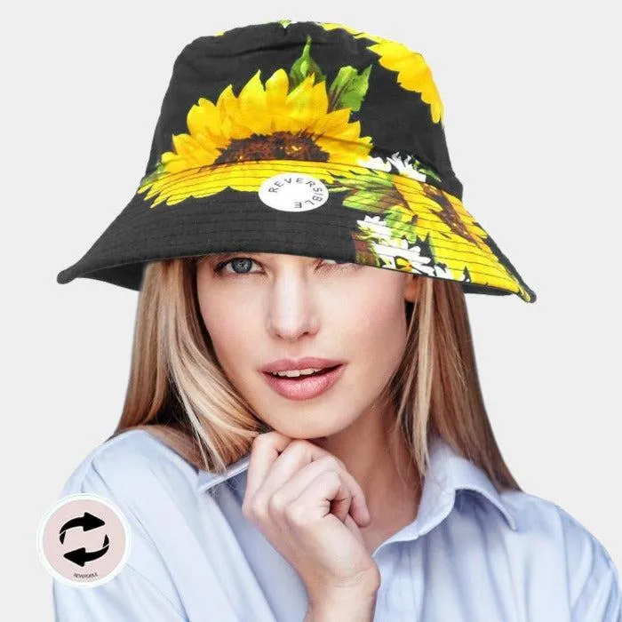 Sunflower Reversible Bucket Hat