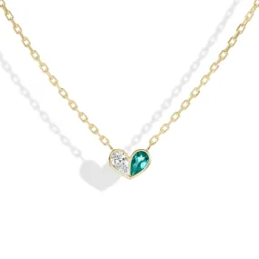 Sweetheart Necklace Diamond & Paraiba