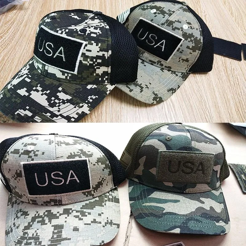 Tactical Camouflage Baseball Caps Men Summer Mesh Military Army Caps