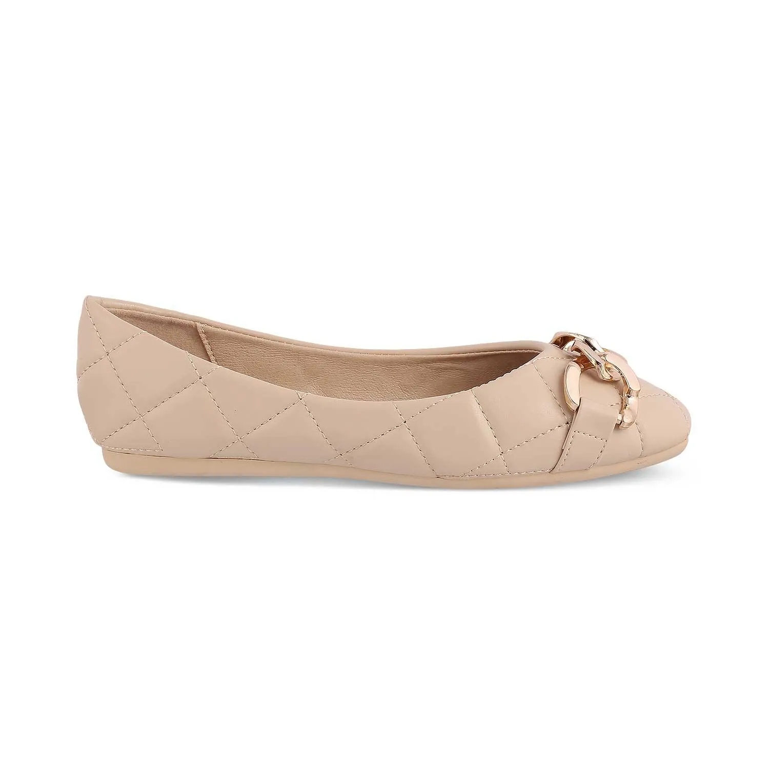 The Nuria Beige Women's Dress Ballerinas Tresmode