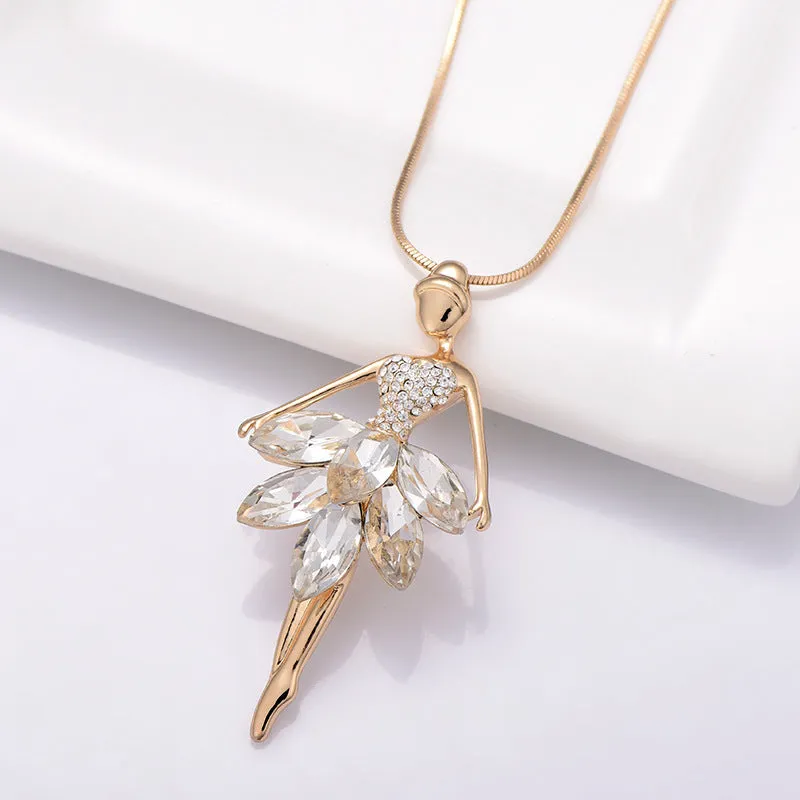 The Odile Odette Crystal Ballerina Necklace