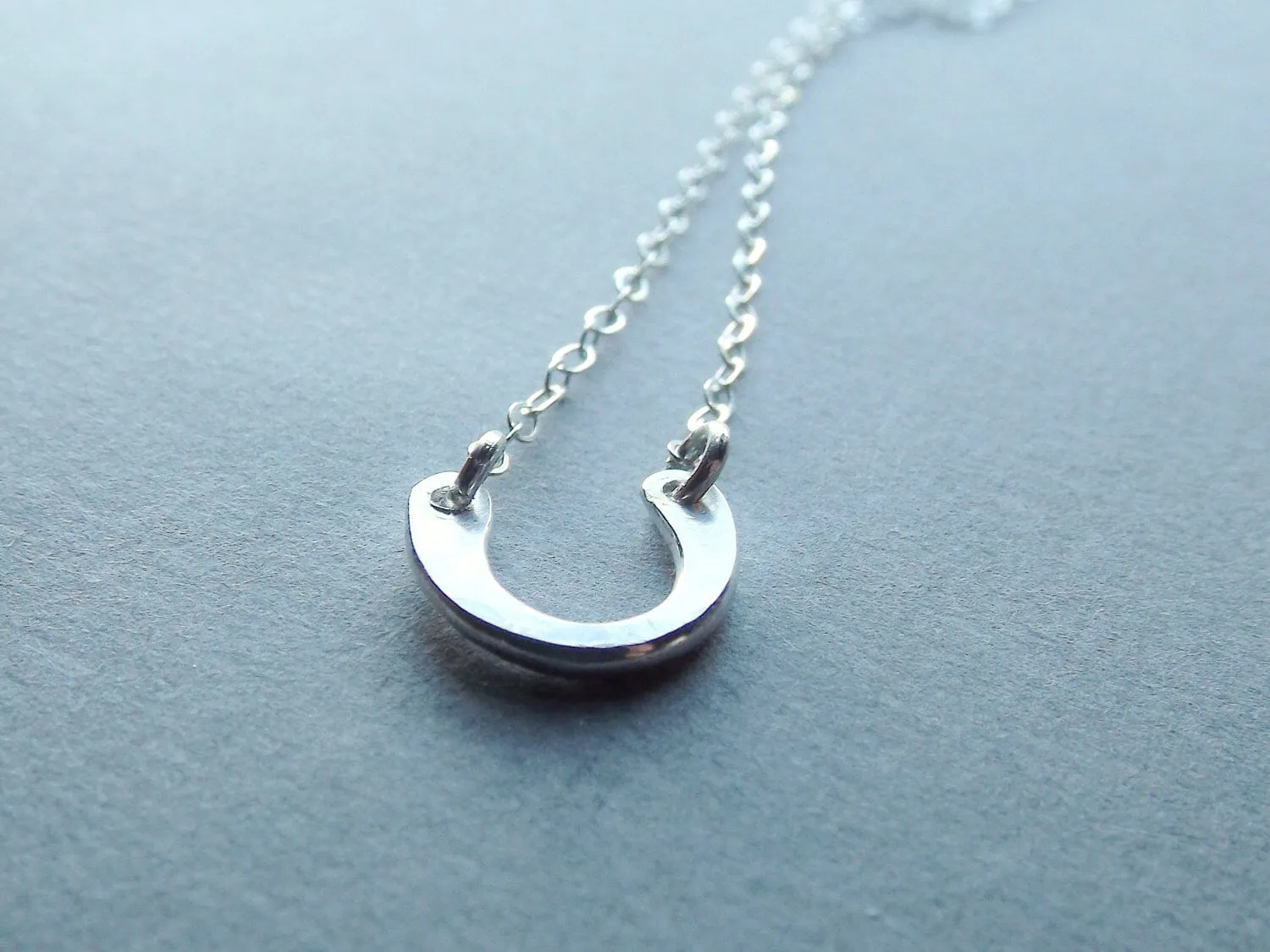 Tiny Horseshoe Necklace,Lucky Necklace,Minimalist Jewelry,Minimalist Necklace, Sterling Silver Necklace, Necklace, Minimalist Jewelry, Lucky